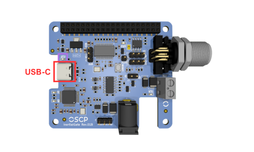 USB-C power port and PWR LED location on InertialGate