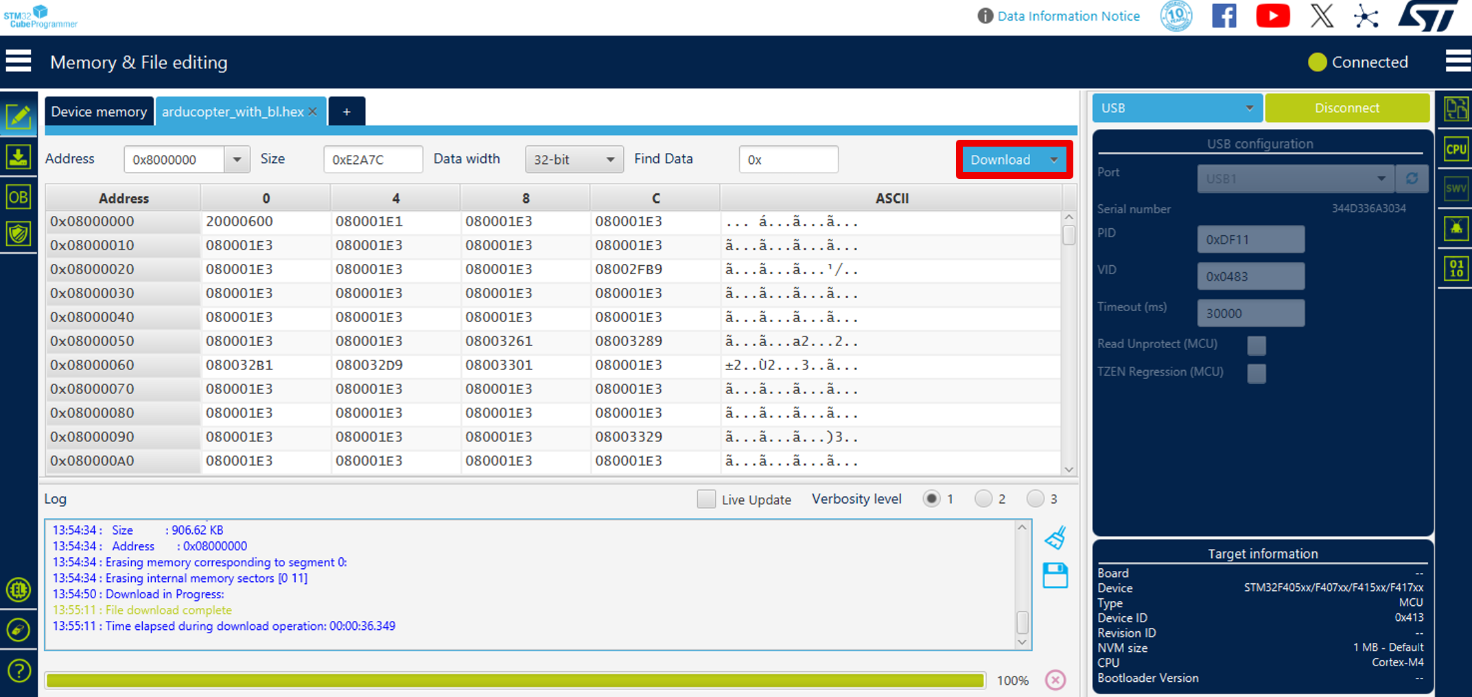 STM32CubeProgrammer Download